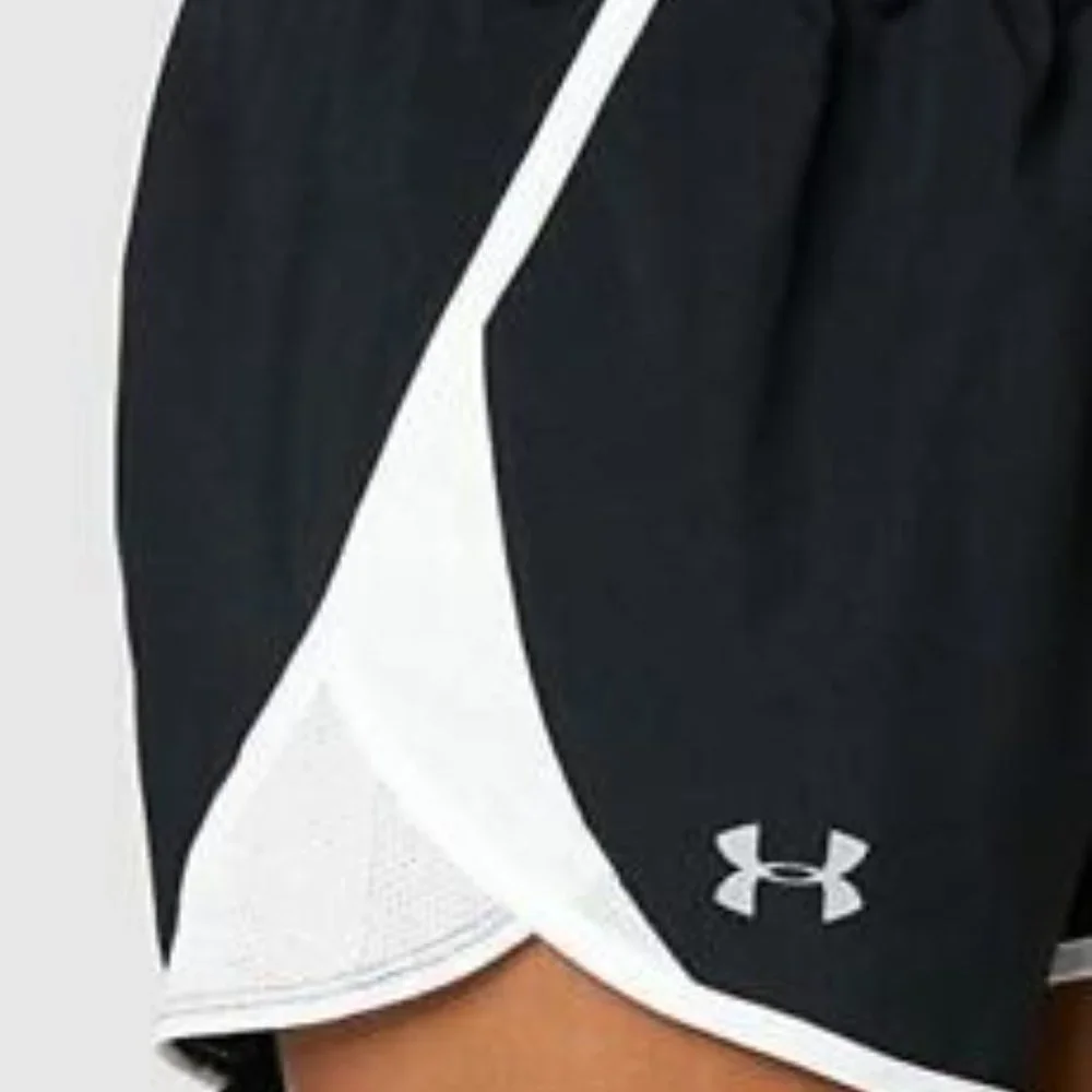 Under Armour Womens Fly By 2.0 Running Shorts, Black - White, Medium - Picture 3 of 3